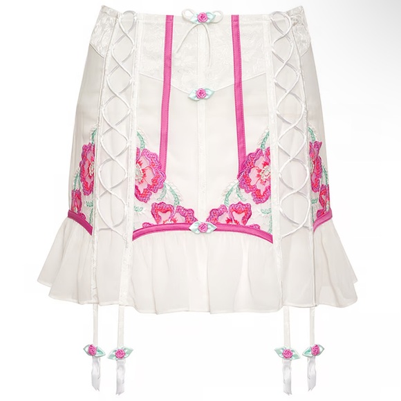 FOR LOVE AND LEMONS Festival Floral Slip Skirt - Picture 4 of 9